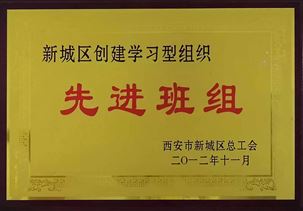 西安市新城區創建學習型組織先進班組
