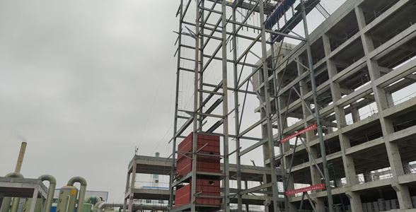 漯河項目鍋爐汽包吊裝就位